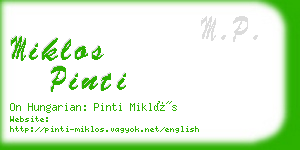 miklos pinti business card